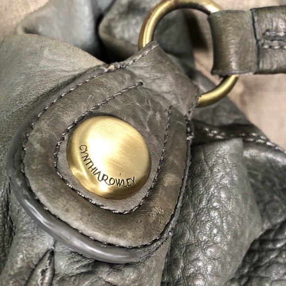 Cynthia Rowley Gray Pebble Leather Hobo Big Bag - Picture 7 of 8